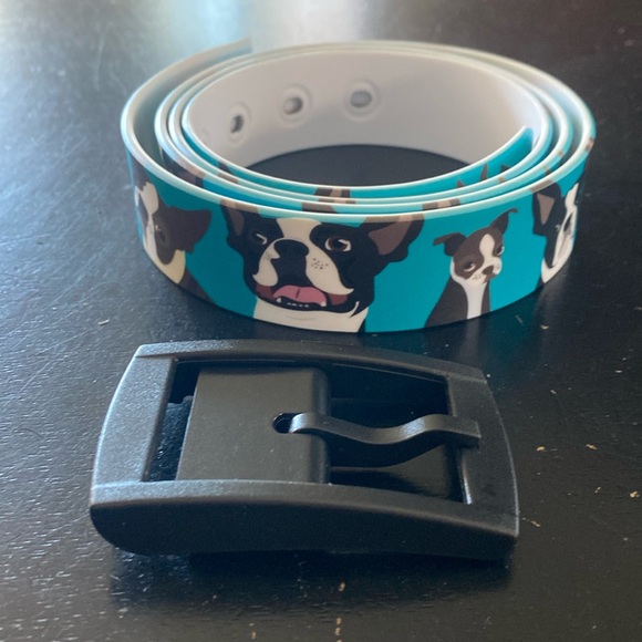 NIB C4 Boston Terrier Print Belt - Picture 1 of 1